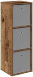 vidaXL Dressoir met lade Oudhout 35 x 32 x 99,5 cm