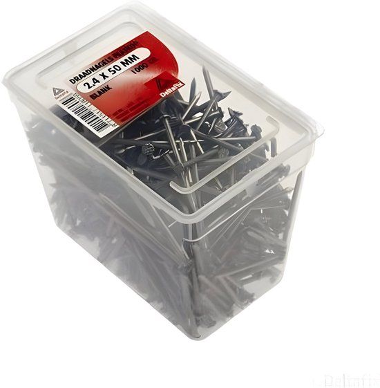 Deltafix Draadnagel platkop blank 2.4x50mm 1kg