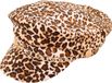 PartyXplosion Carnaval verkleed pet met panterprint- gouden kettinkje - foute-/panterparty - schippers pet