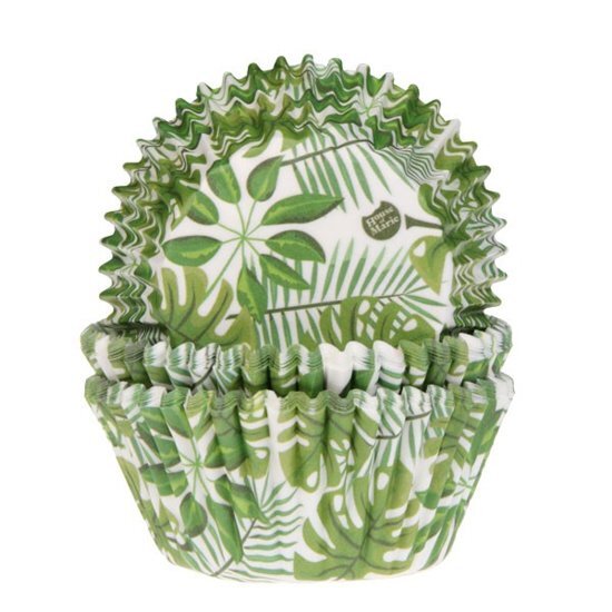 House of Marie Cupcake vormpjes Groen Blad pk/50