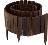 Merkloos Relaxdays Borderrand - 200x30 cm - flexibel - hout - donkerbruin