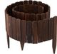 Merkloos Relaxdays Borderrand - 200x30 cm - flexibel - hout - donkerbruin