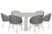 Santika Furniture Santika Pebble/Arancia 150 cm dining tuinset 7-delig
