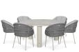 Santika Furniture Santika Pebble/Arancia 150 cm dining tuinset 7-delig