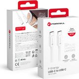 Forcell C338 USB-C snellaadkabel, 60W, 1,5 meter