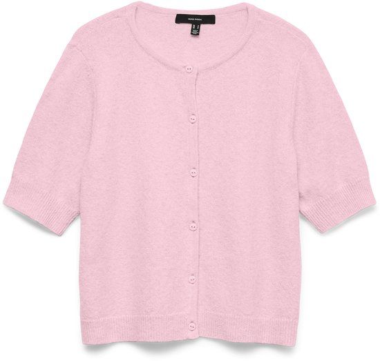 VERO MODA VMDOFFY 2/4 O-NECK BUTTON CARDIGAN NOOS Dames Cardigans XS Roze