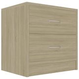 VidaXL Nachtkastje 40x30x40 cm bewerkt hout sonoma eikenkleurig