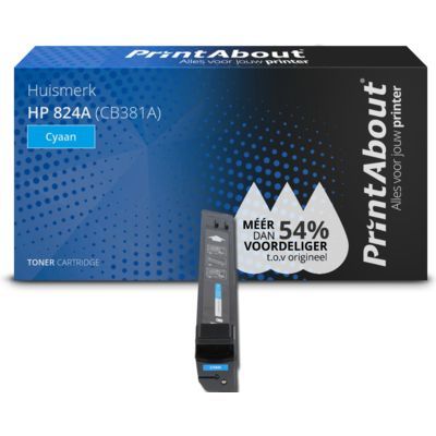 PrintAbout Compatible HP 824A (CB381A) Cyan Toner Cartridge