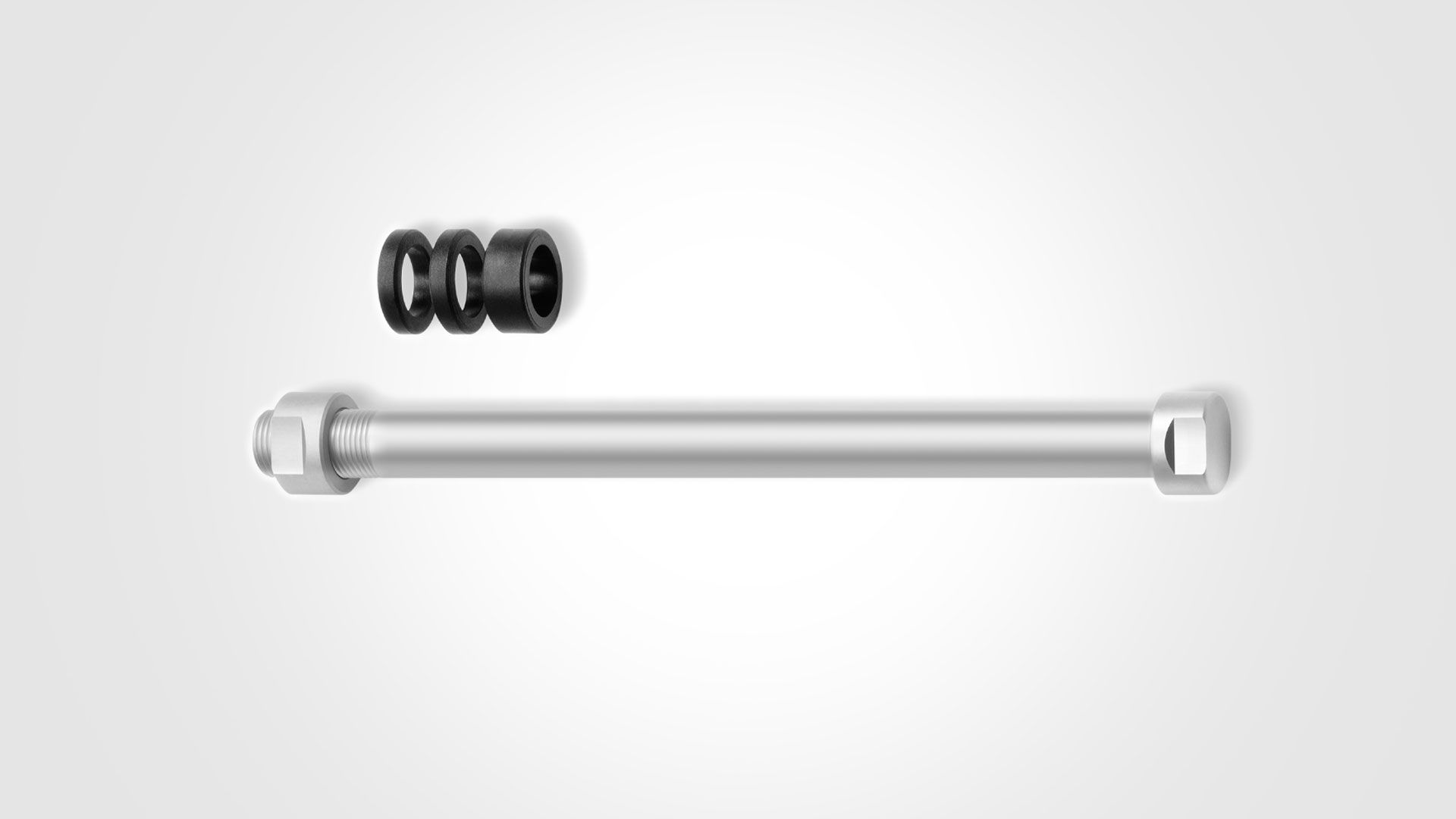 Tacx Trainer Axles voor E-Thru - 12 mm - Achterwiel - Fietstrainer - Grijs/Zilver
