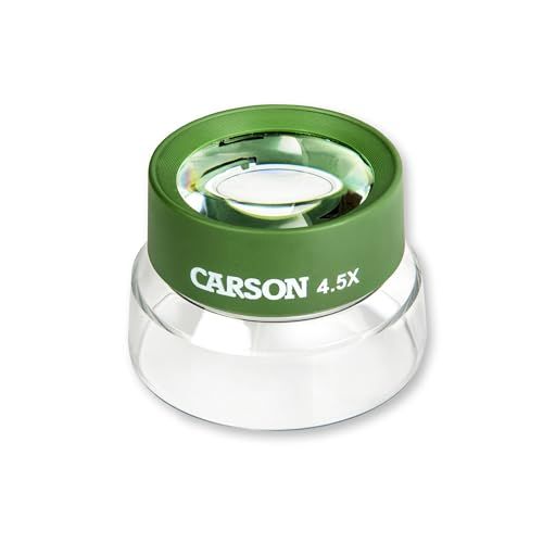 Carson BugLoupe 4.5x Outdoor Magnifier, Pre-focused for Quick and Easy Viewing (HU-55)