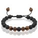 Memphis Kralen armband Memphis Verstelbaar Lavasteen Tijgeroog 8mm