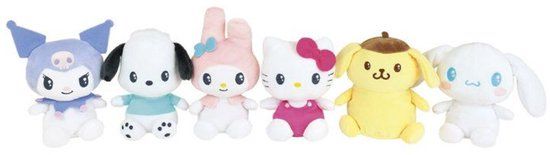 JEMINI Sanrio Knuffelset - 6 stuks - 17 cm