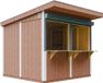 Timbela M950-REDWOOD RED - LP SmartSide Marktkraam met toonbank - 5,9 m² - 305x248xH240 cm - Tuinbar, buitenkiosk met verf