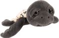 Suki Gifts pluche zeeschildpad Jules knuffeldier - cute eyes - donkergrijs - 14 cm - Hoge kwaliteit