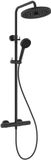 Ideal Standard Ceratherm T25+ Doucheset met thermostaat, diameter 26 cm, 2 jets, zijde zwart A8497XG