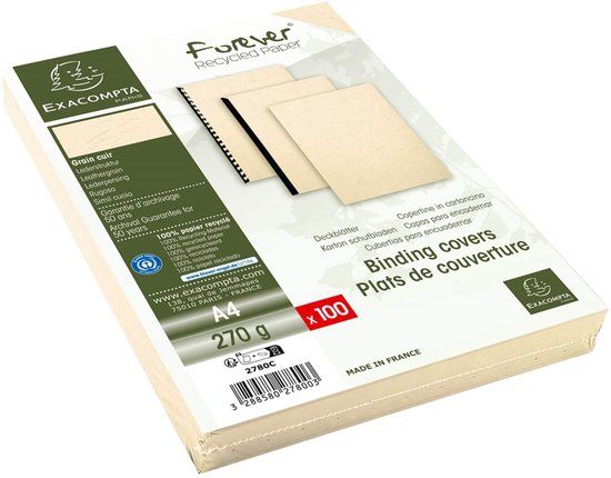 Exacompta EVERCOVER A3 ivoorwit Karton 100 vel