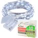 Guirlande lumineuse forme goutte d'eau 10 LED blanc froid piles AA blanc