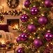 Inge-glas Christmas Kerstballen - 36x - paars - glas - D8 cm - glans en mat