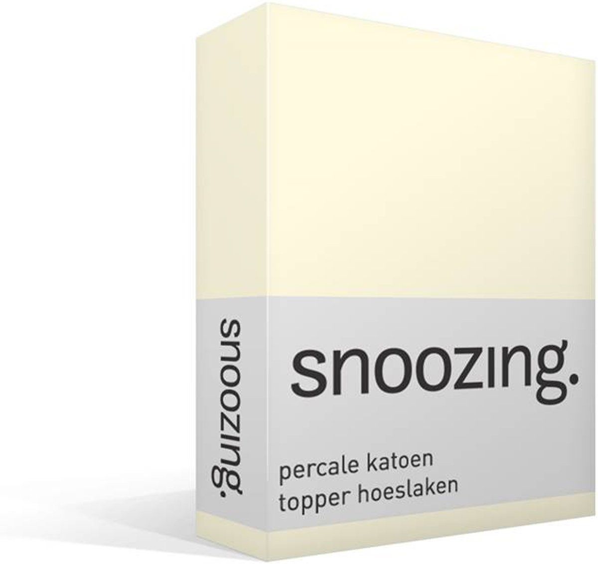 Snoozing percale katoen topper hoeslaken - 1-persoons (70x200 cm) - wit