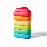 Nattou Blocky Balans Stapelstenen - Duurzame Stapstenen voor Balans & Motoriek - 50 cm - Multicolor