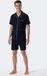 SCHIESSER Fine Interlock shortamaset - heren shortama interlock donkerblauw