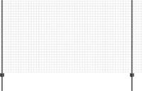 vidaXL Euro-hek met palen 10 x 1,4 m PVC-Coated Staal Grijs Mesh