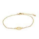 LUXENTER 18K gouden alfabet armband - letter O
