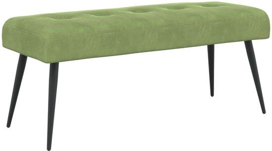 vidaXL Bank met knopen tufting Lichtgroen 110 x 40 x 46 cm fluweel