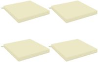 vidaXL - 4-Piece - Zitkussens - SOEST - 4 - st - 100% - Polyester - Crèmekleurig