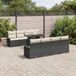 Prolenta Maison Exclusive Tuinset met 9 delen, zwarte kleur [Synthetisch]: Polyrotan