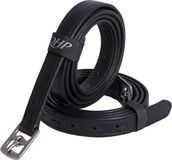 QHP Beugelriemen Leer Zwart 135 cm