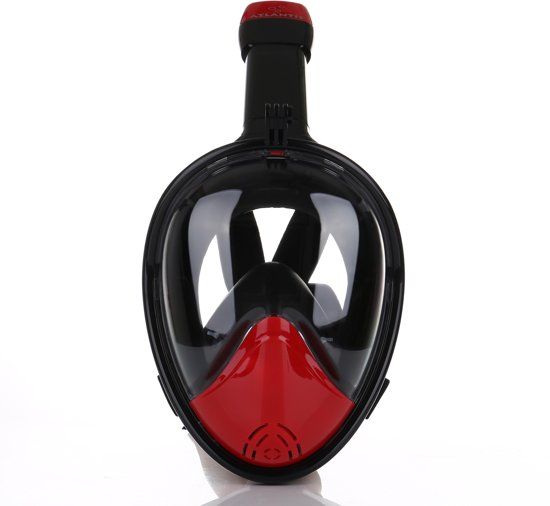 Atlantis 2.0 Full Face Mask - Snorkelmasker - L/XL - Zwart/Rood