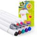 JOLLY Textielmarkers, navulling textiel airbrush of als normale textielstift te gebruiken, 12 kleuren met dikke en dunne punt, voor alle soorten textiel, na fixatie wasmachinebestendig