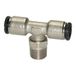 RIEGLER T-steekschroefverbinding »Click-Clock«, draaibaar, R 3/8 a., voor buitenslang Ø 8 mm, werkdruk max. 16 bar, messing vernikkeld