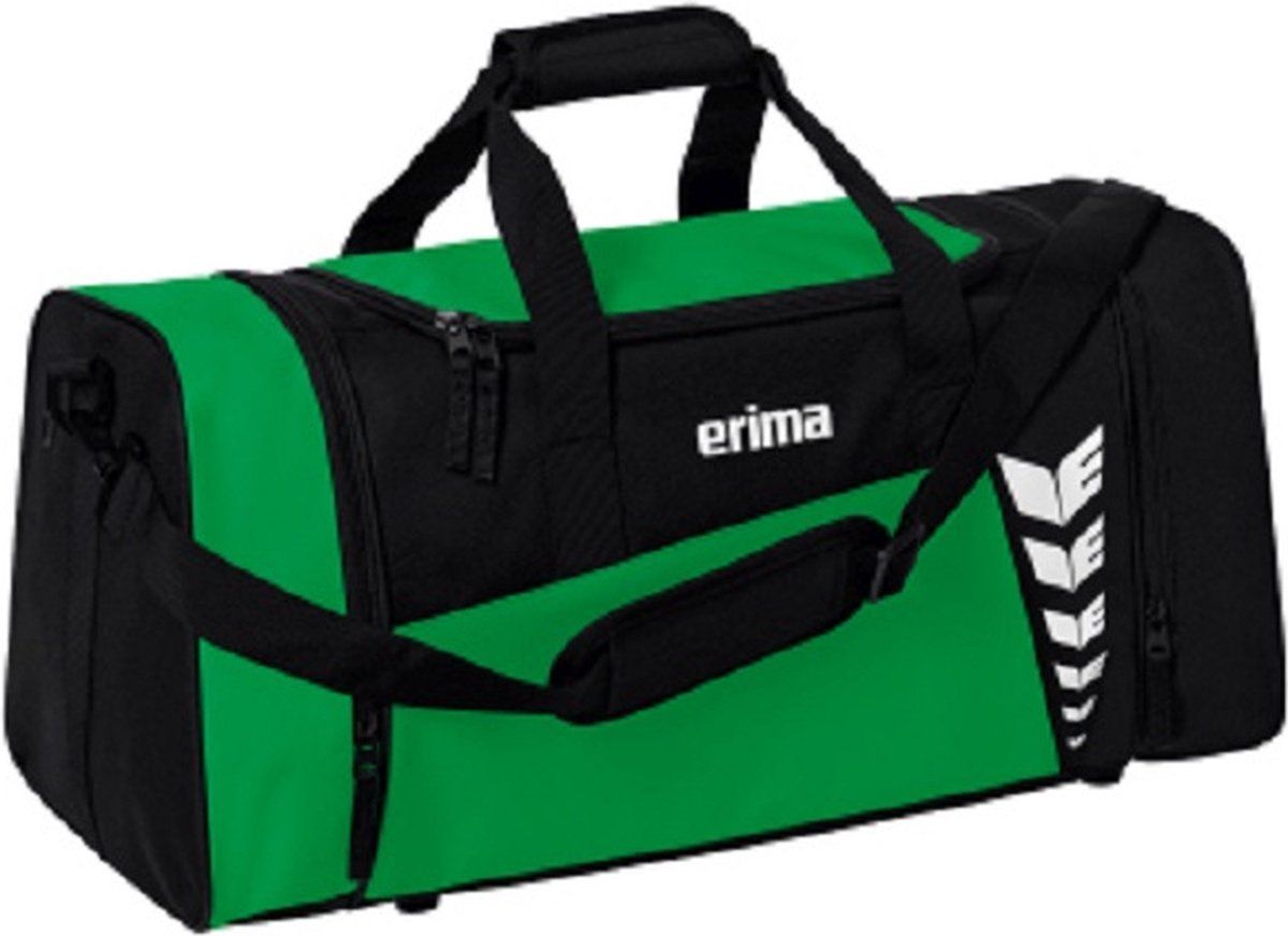 Erima Six Wings Sporttas Maat M Smaragd-Zwart - Polyester - Groen