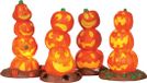 Lemax Light Up Pumpkin Stack - Set/4 - B/o (4.5v)