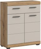 Hioshop xonox.home Staande kast Scout 74 x 88 x 31 cm Evoak Oak/Mat Kasjmier Imitatie