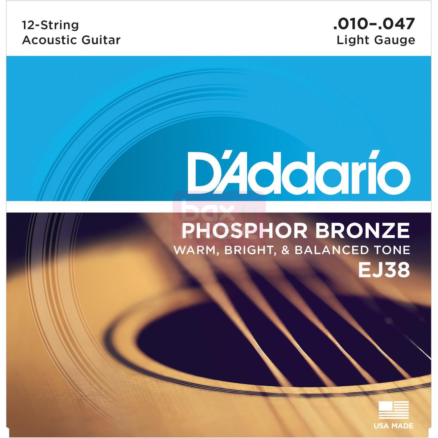 D'ADDARIO Daddario EJ38 snarenset voor 12-snarige akoestische gitaar