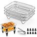 Icecat 3-delige Accessoireset voor Heteluchtfriteuse in Roestvrij Staal