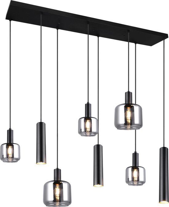 TRIO MATARO - Hanglamp - Zwart mat - excl. 2x E27 - In hoogte verstelbaar