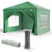 VOUNOT Tuinpaviljoen 3x3m met 4 Zijwanden & 4 Zandzakken, Pop-Up Inklapbare Partytent, Waterdicht en UV-bestendig Paviljoen, Feesttent met Draagtas, Groen