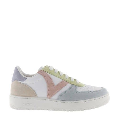Victoria 1258214 - Leren Sneakers - Wit Pastel