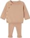 Vertbaudet 2-delige newbornset trui en broek beige