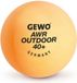 Gewo Tafeltennisballen AWR Outdoor 40+ - Box van 6 Ballen - Oranje