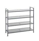 HAKU Schoenenrek 4 legplanken metaal antraciet gepoedercoat schoenenrek - Afmetingen: B 73 cm x H 72 cm x D 25 cm, Stijl: Modern