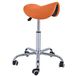 QUIRUMED Kruk Pony 5 wielen basis chroom oranje