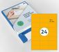 Rillprint Etiket 70x37mm Fluor Oranje 2400st