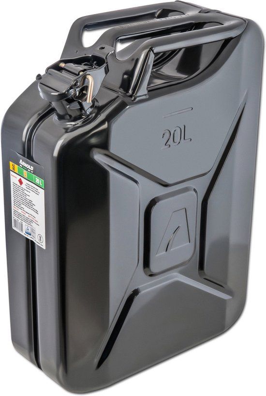 Arnold Metalen Jerrycan - 20 l - Zwart - Geschikt voor brandstof