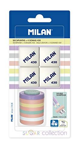 Blisterverpakking 1 puntenslijper Collection Sugar Diamond + 4 rubbers 430