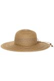 ICHI IASILVIAS Dames Hoed Coffee Bean Papier One Size Lente/Zomer